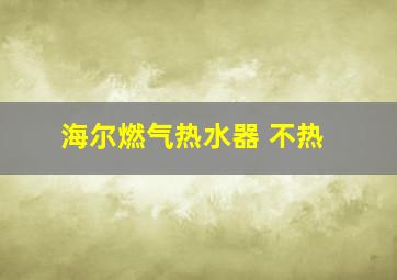 海尔燃气热水器 不热